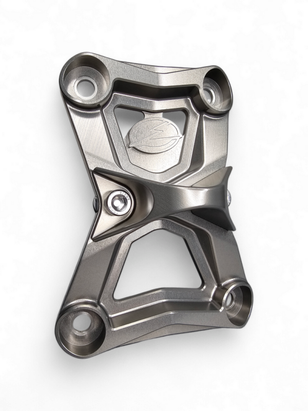 Polaris Turbo R Radius Rod Plate - Rear - Elektric Off Road - Billet Anodized - Gun Metal - `22-`25